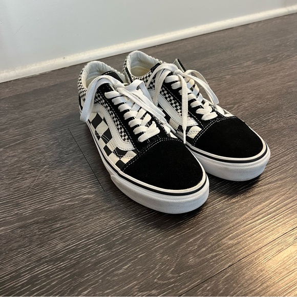 Vans Old Skool “Mix Checker” in Black/True White - Picture 5 of 10
